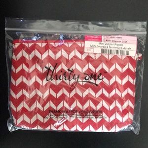 Red White Thirty-One Mini Zipper